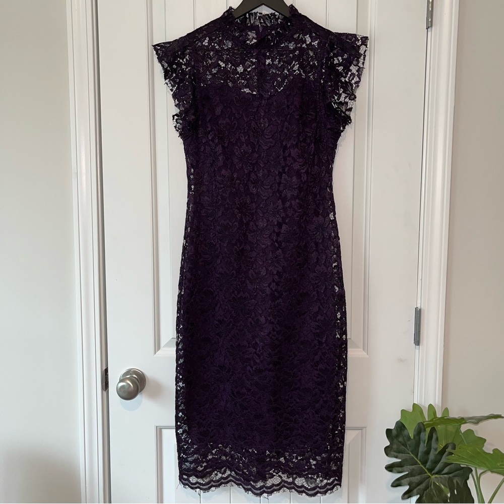 Enfocus Studio Purple Lace Dress. Size 8.